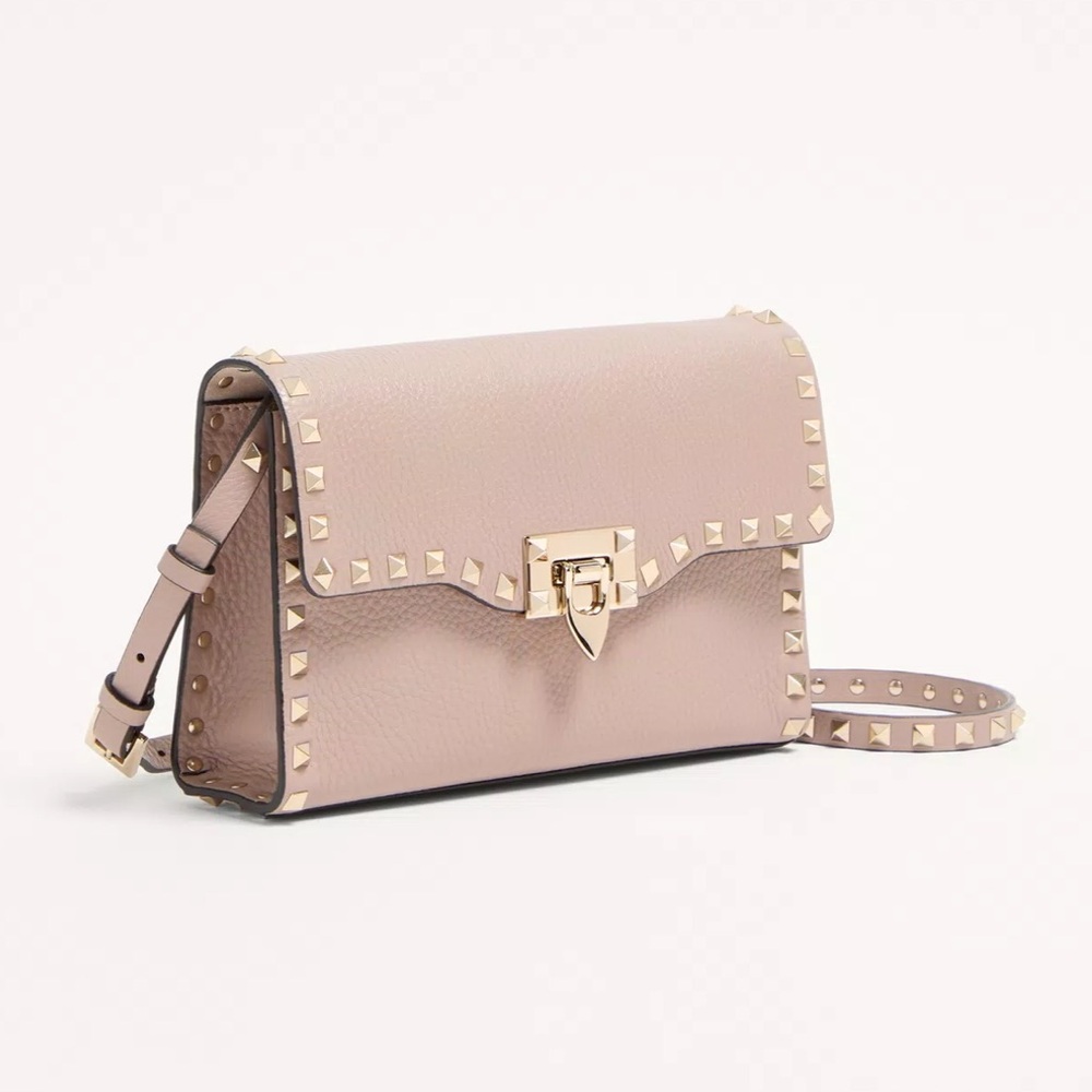 Valentino Garavani Small Rockstud Grainy Calfskin Crossbody Bag - Picture 16 of 16